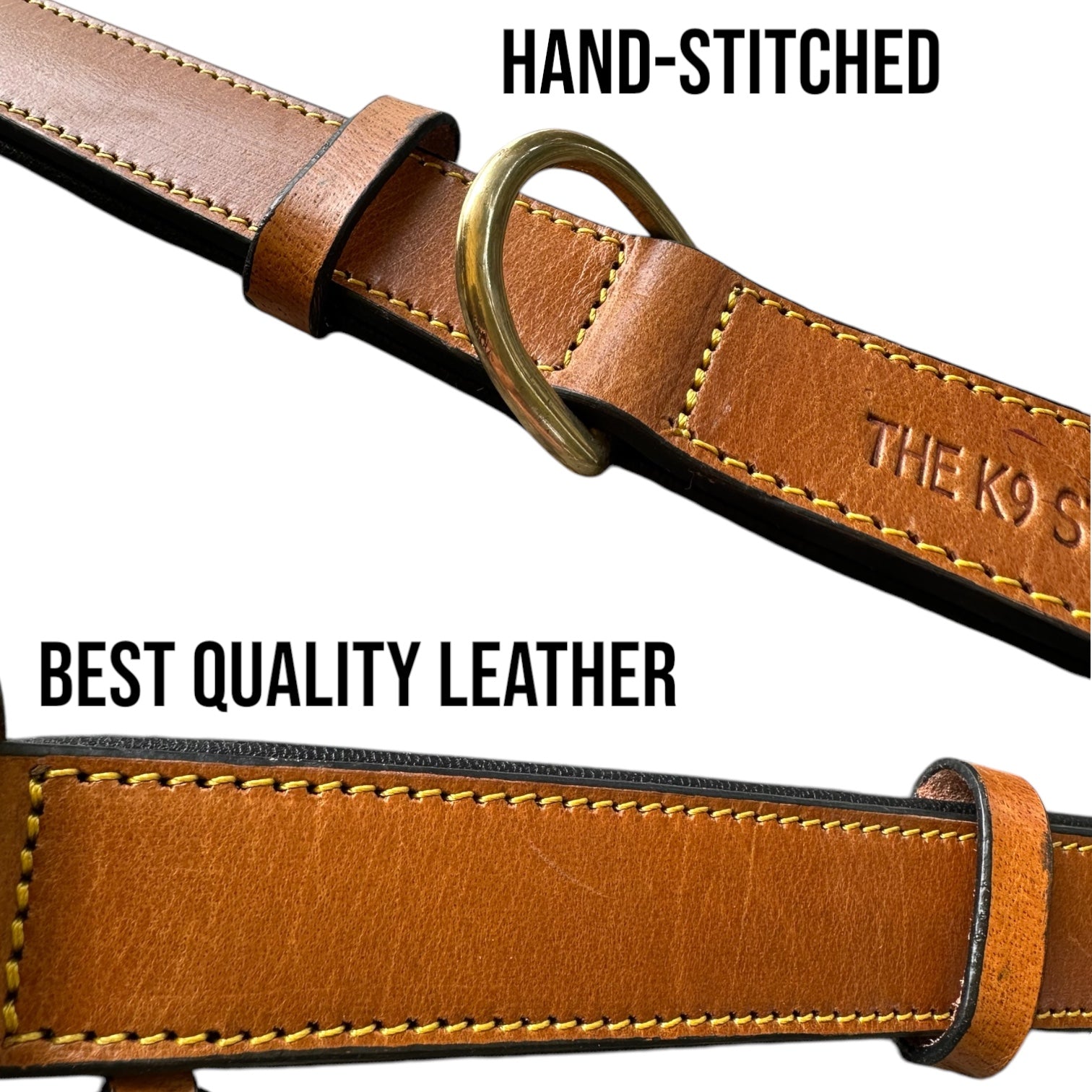 The K9 Store 100% Highgrade Leather Colored Basic Dog Neck Collar (Tan)