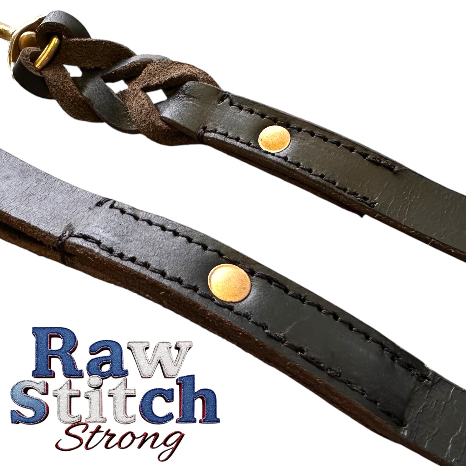 The K9 Store Premium Leather Thickest Dog Leash, 6 Feet Long With Brass Hooks For All Dog Breeds