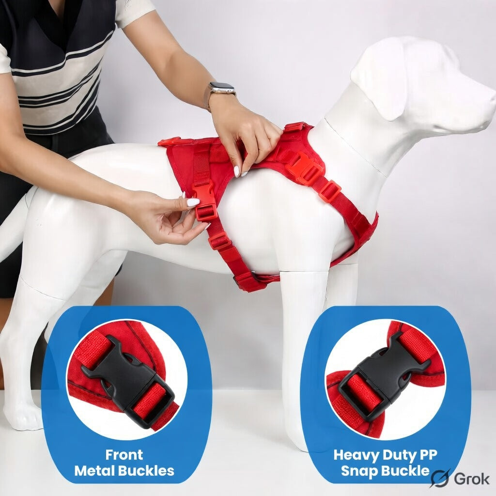 K9 Store Tactical Dog Harness – Heavy Duty No-Pull Adjustable Pet Vest with Handle & Dual Leash Clips