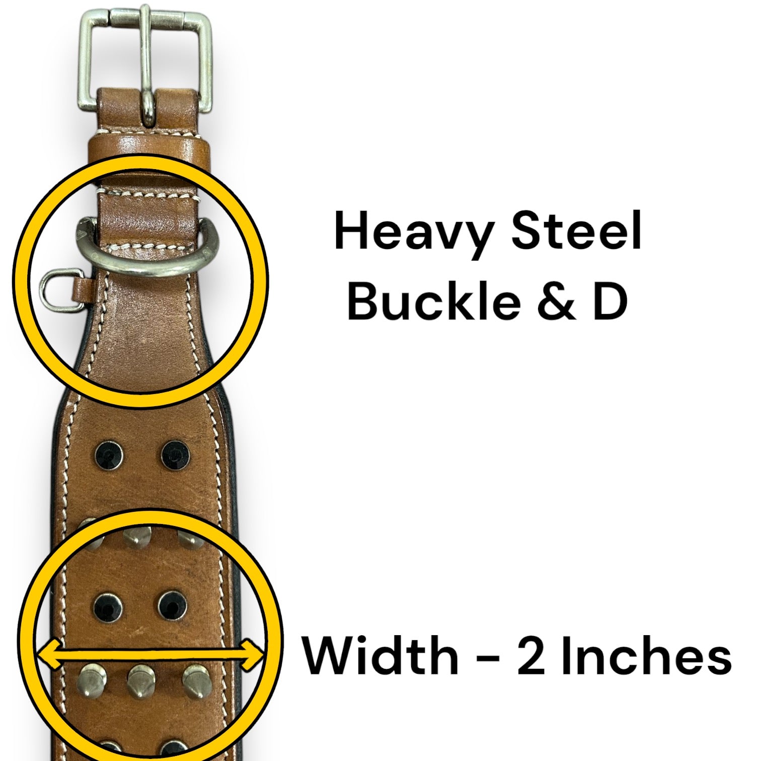 The K9 Store 100% Highgrade Leather Spiked & Studded Designer Dog Neck Collar (Brown) (Bubzee Special)