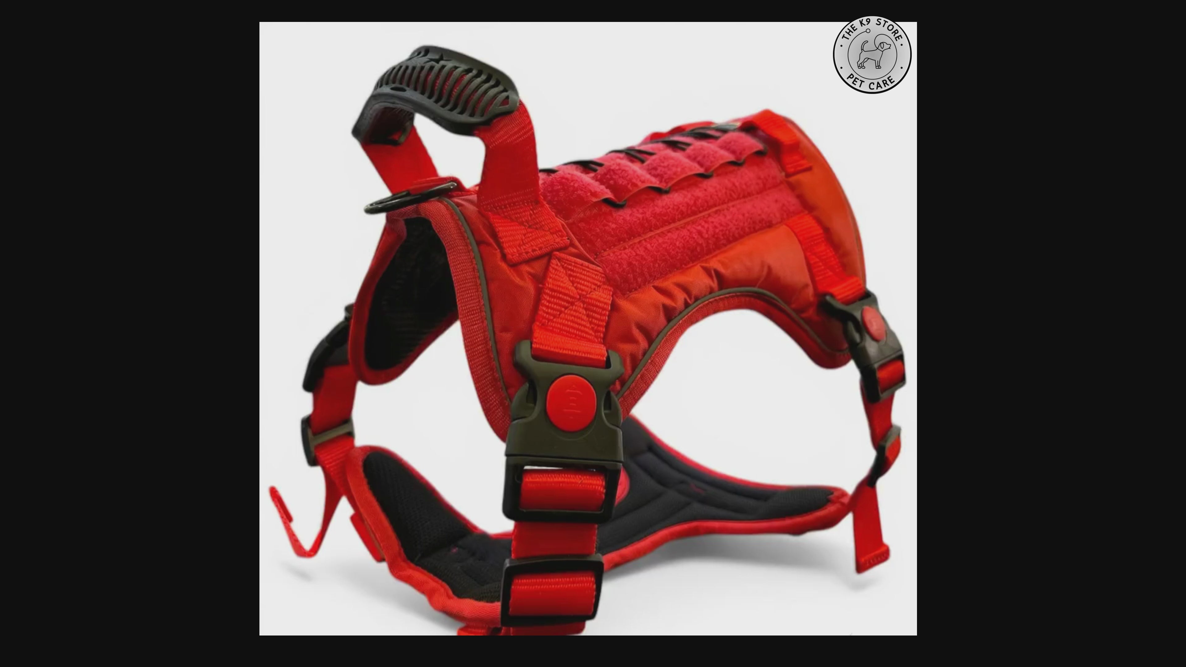 K9 Store Tactical Dog Harness – Heavy Duty No-Pull Adjustable Pet Vest with Handle & Dual Leash Clips
