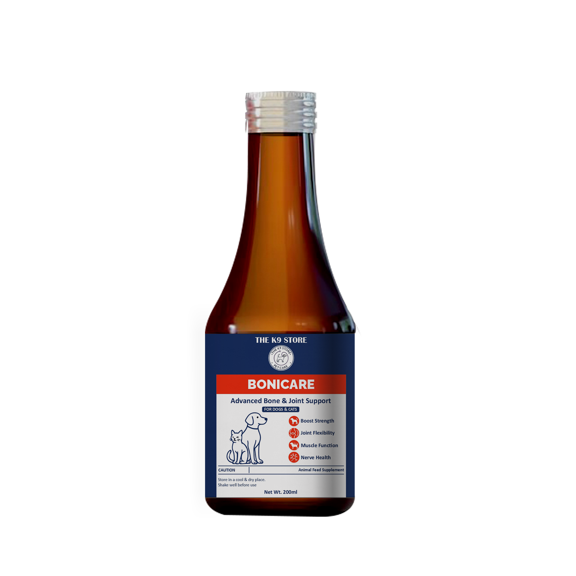 The K9 Store BoniCare For Dogs & Cats - Advanced Bone & Joint Liquid Supplement With High‑Bioavailability Calcium, Manganese & Vitamins for Strong Mobility (100ml,200ml,300ml,400ml,500ml)