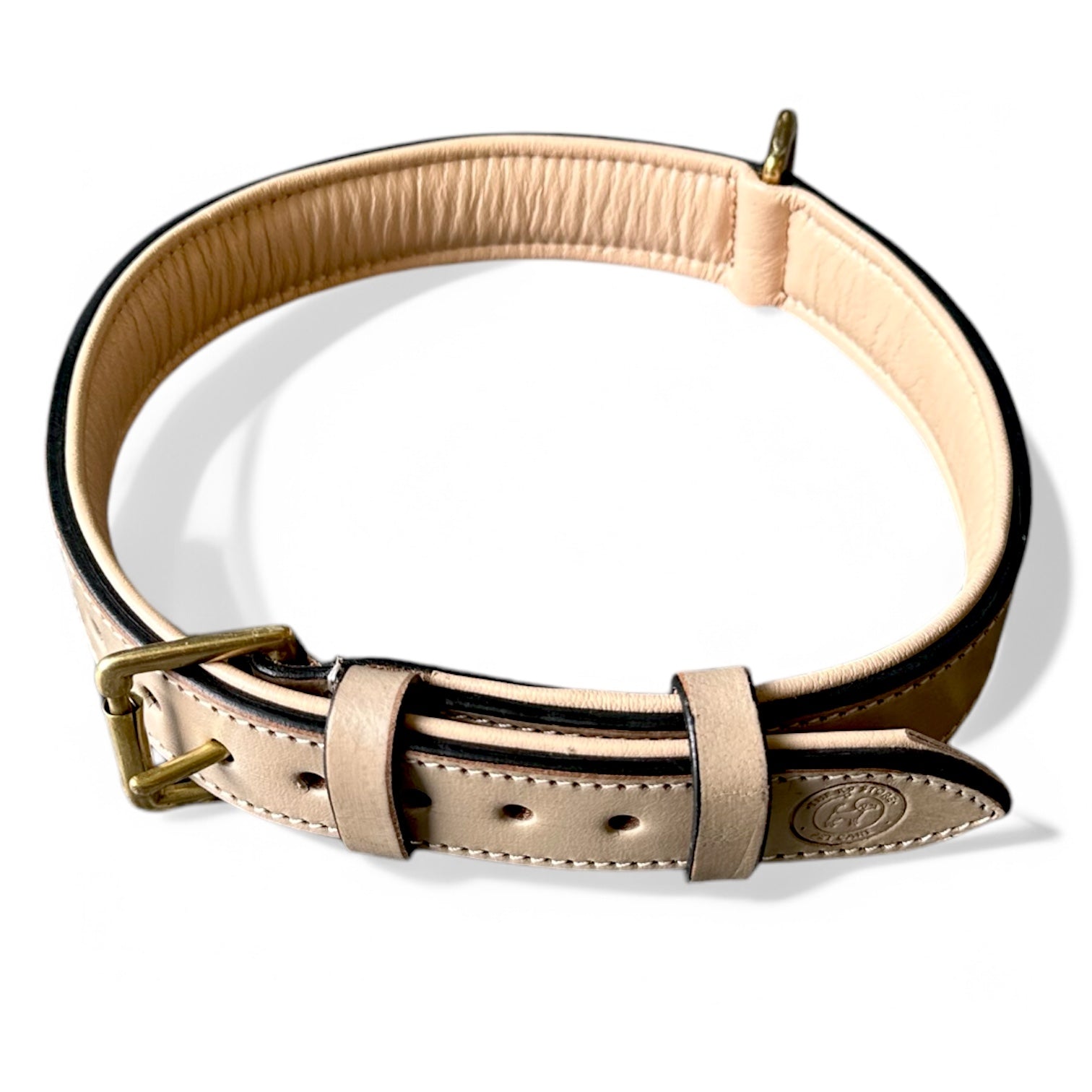 The K9 Store 100% Highgrade Leather Colored Basic Dog Neck Collar (Grey)
