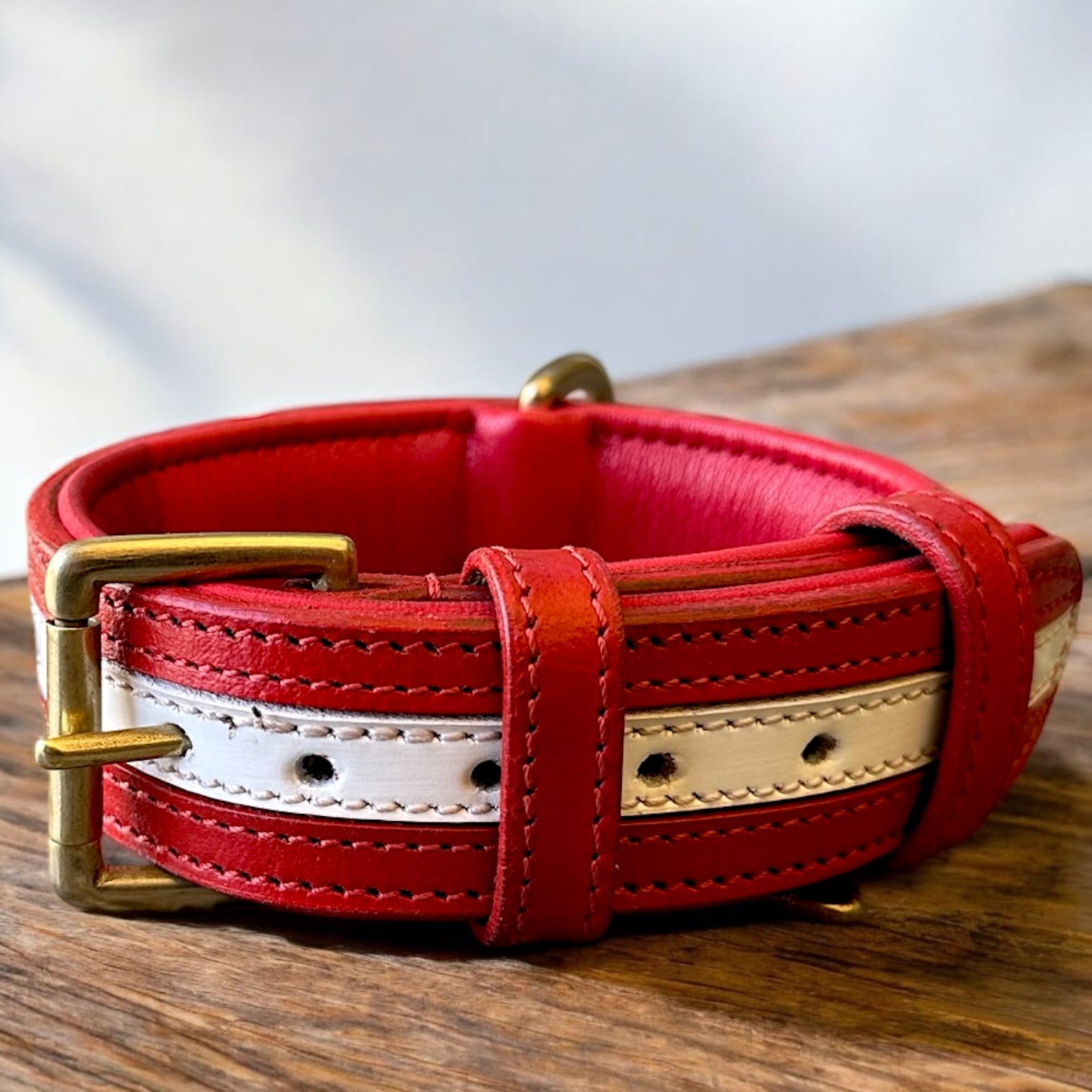 the k9 store dual color red and white collar