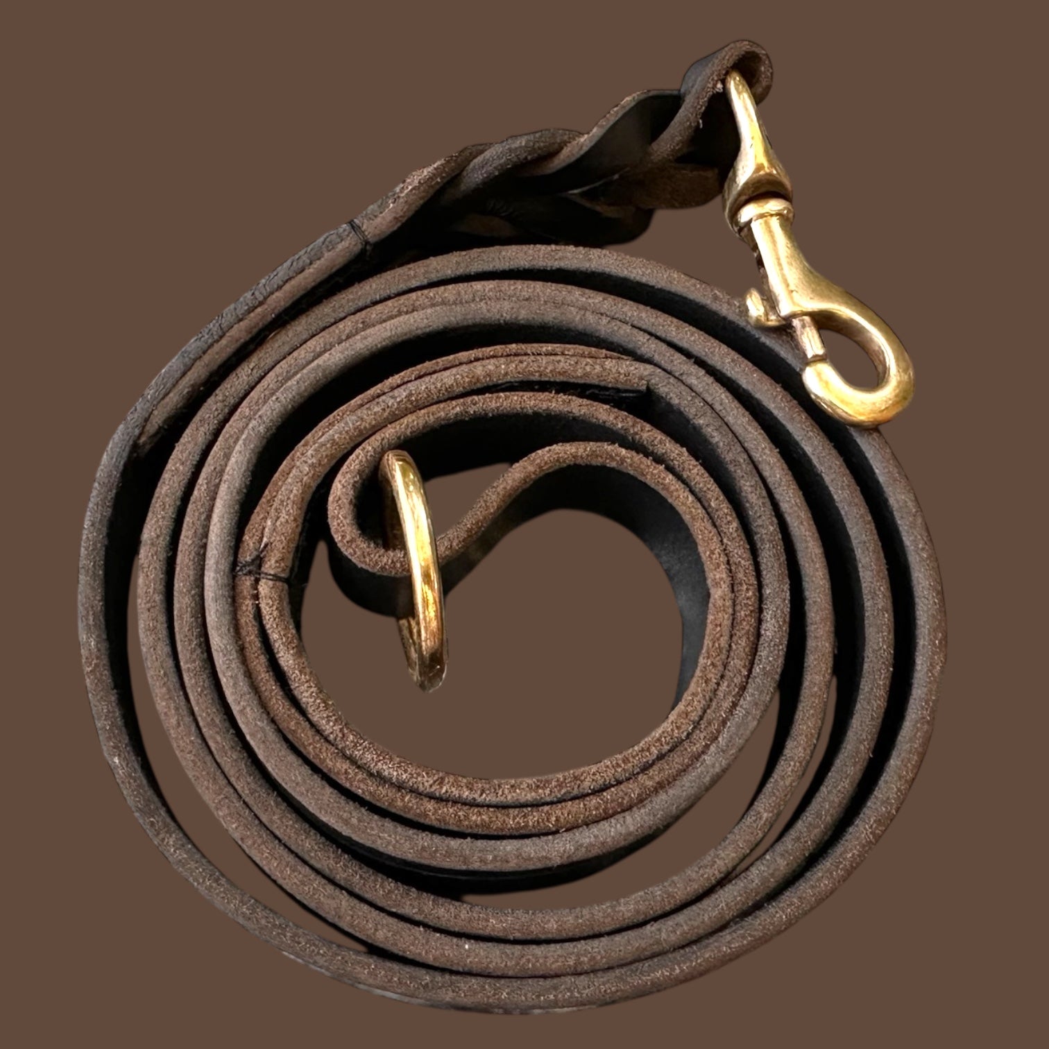 The K9 Store Premium Leather Thickest Dog Leash, 6 Feet Long With Brass Hooks For All Dog Breeds